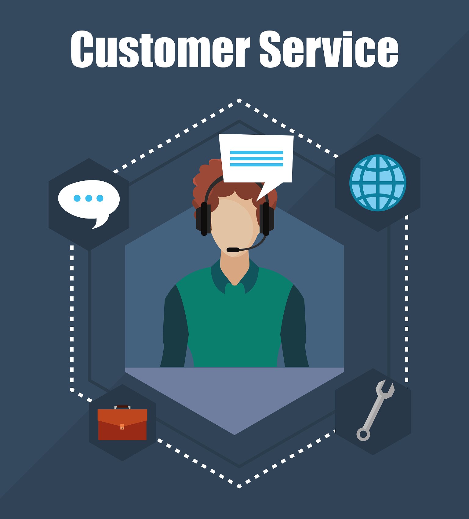 man character employee customer service vector illustration